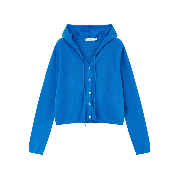 An image of a   HD6I5S6 Wool Blend Sheer Hoodie by  Mirra Masa