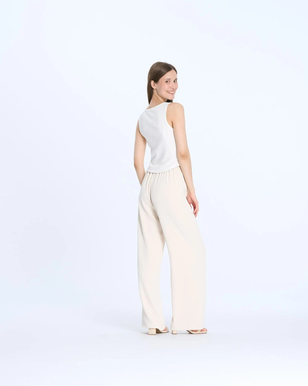 An image of a   K0431 Basic Wide Leg Pants by  Mirra Masa