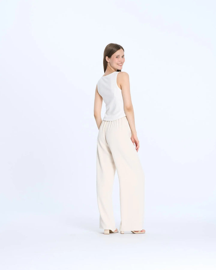 An image of a   K0431 Basic Wide Leg Pants by  Mirra Masa