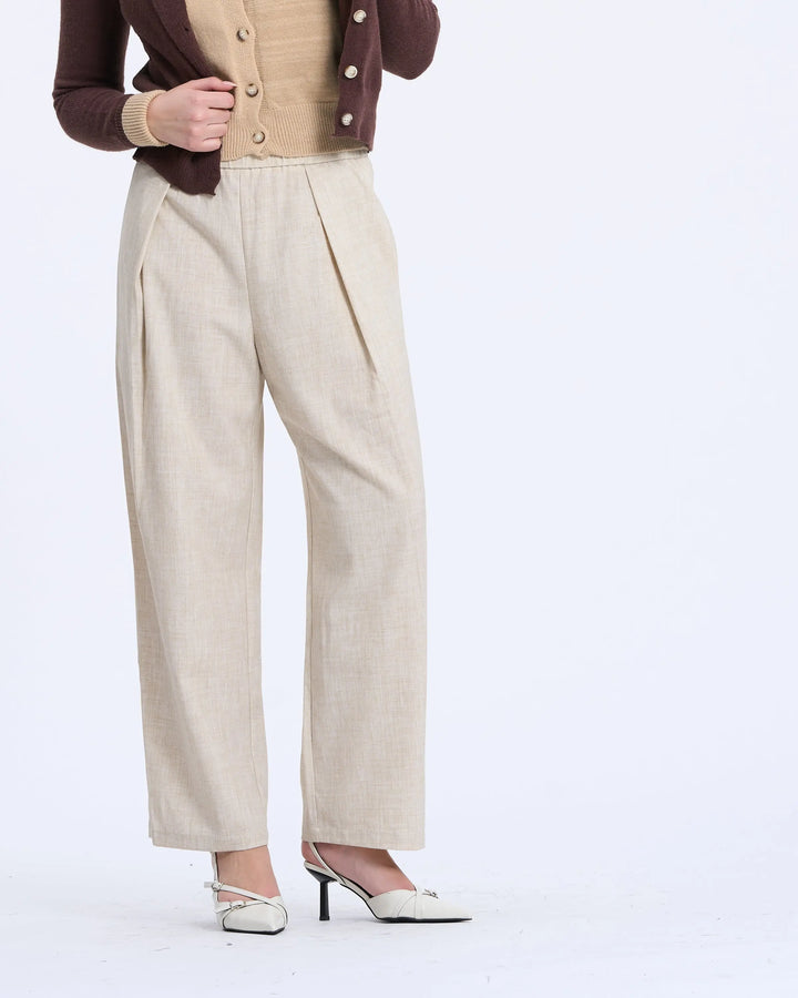 An image of a  Beige-Large K1089 Lounge Pants by  Mirra Masa