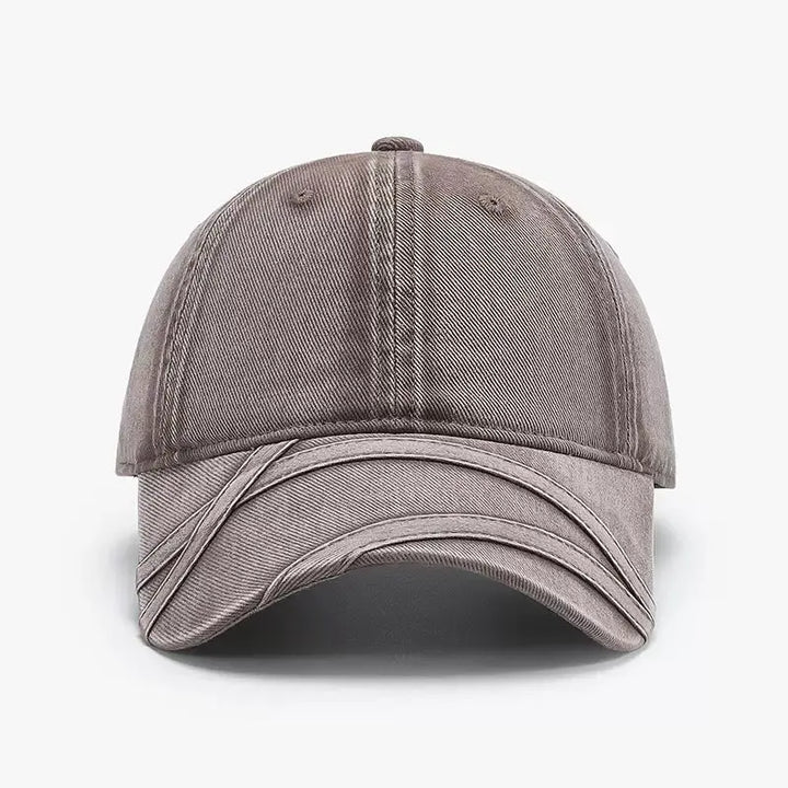 An image of a   Layered Trim Denim Cap by  Mirra Masa