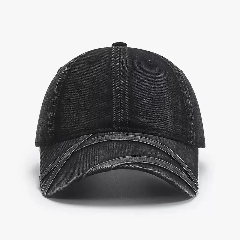 An image of a   Layered Trim Denim Cap by  Mirra Masa