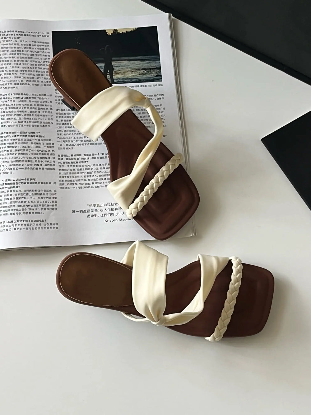 An image of a   M2265 Braided Kitten Heel by  Mirra Masa