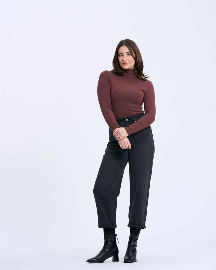 An image of a   M'Essentials True Form Layering Mockneck by  Mirra Masa