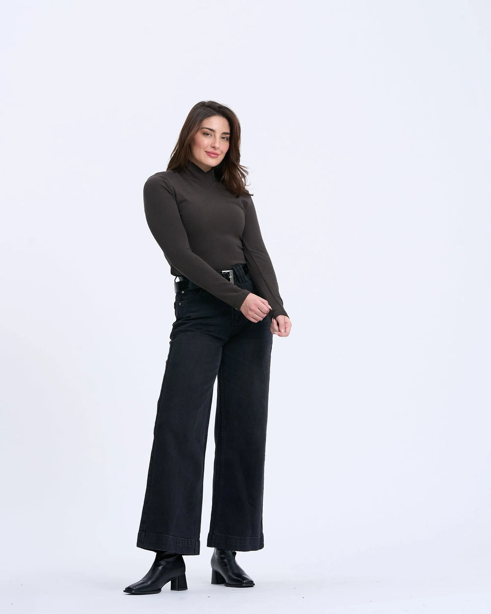 An image of a   M'Essentials True Form Layering V-Neck by  Mirra Masa