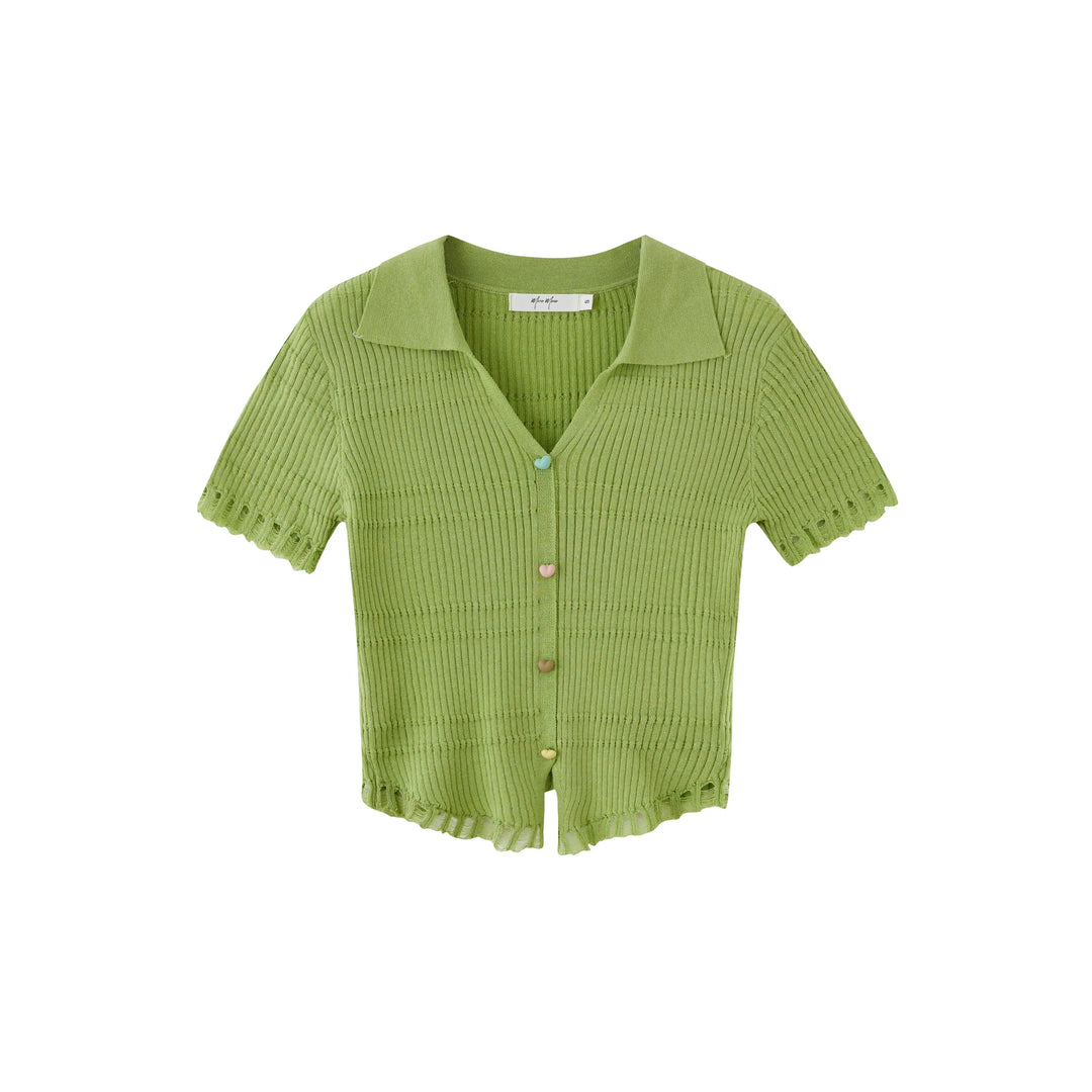 An image of a   N2D25 Cropped V-Neck Top by  Mirra Masa
