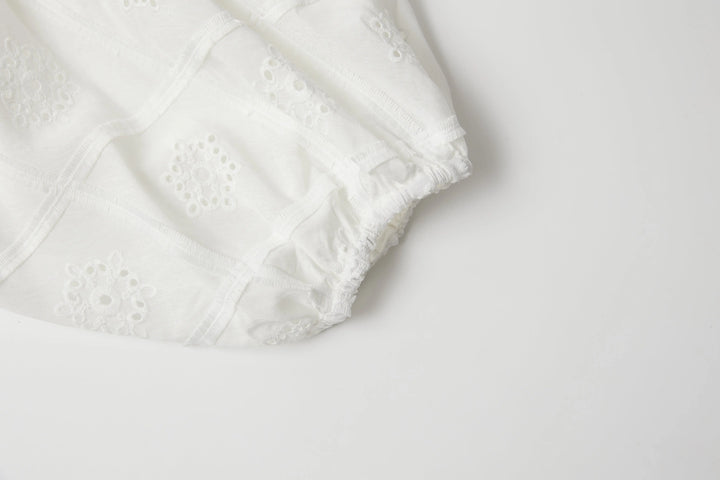 An image of a   OS6L0M6 Floral Laced Blouse by  Mirra Masa