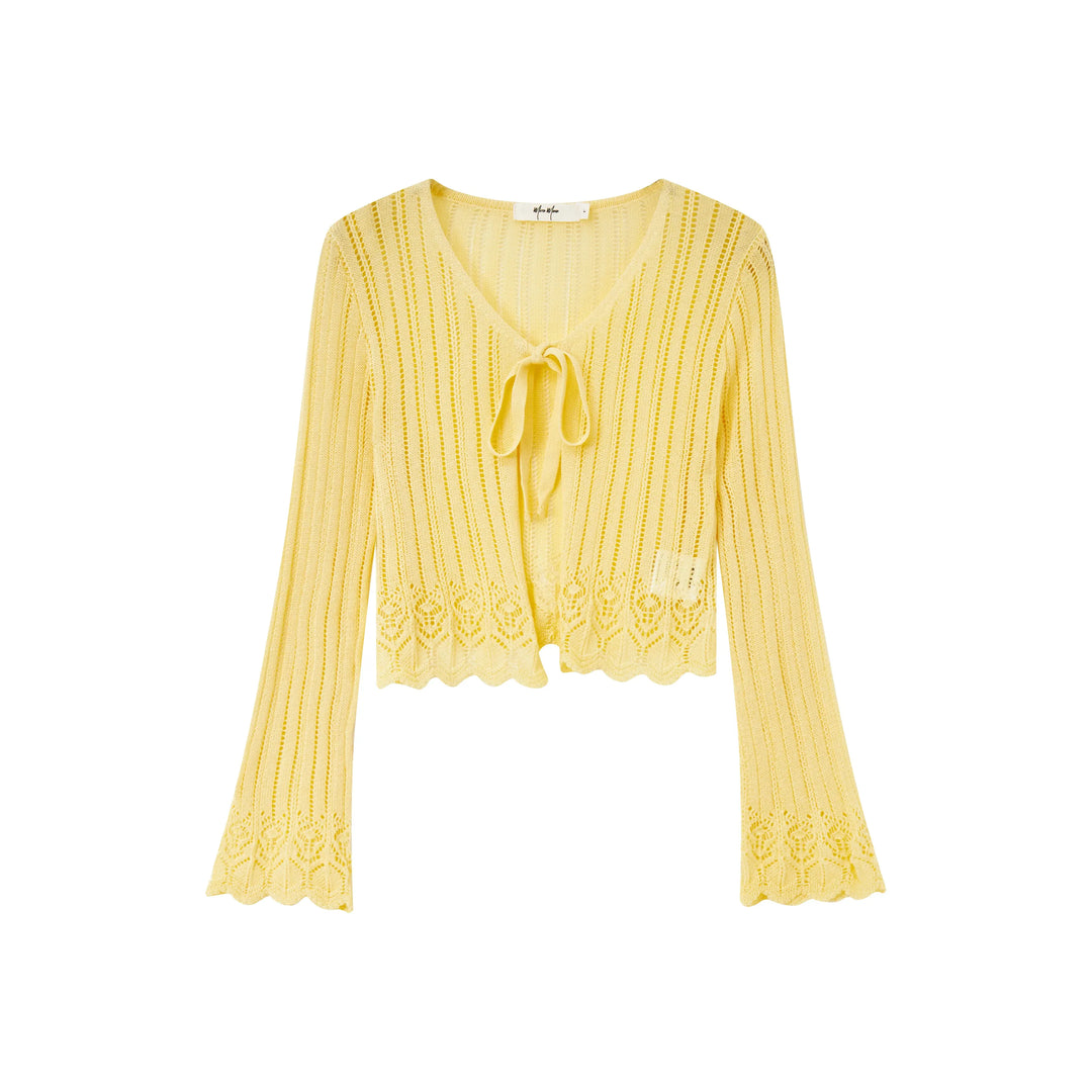 An image of a   OW83US6 Knit Cardigan by  Mirra Masa