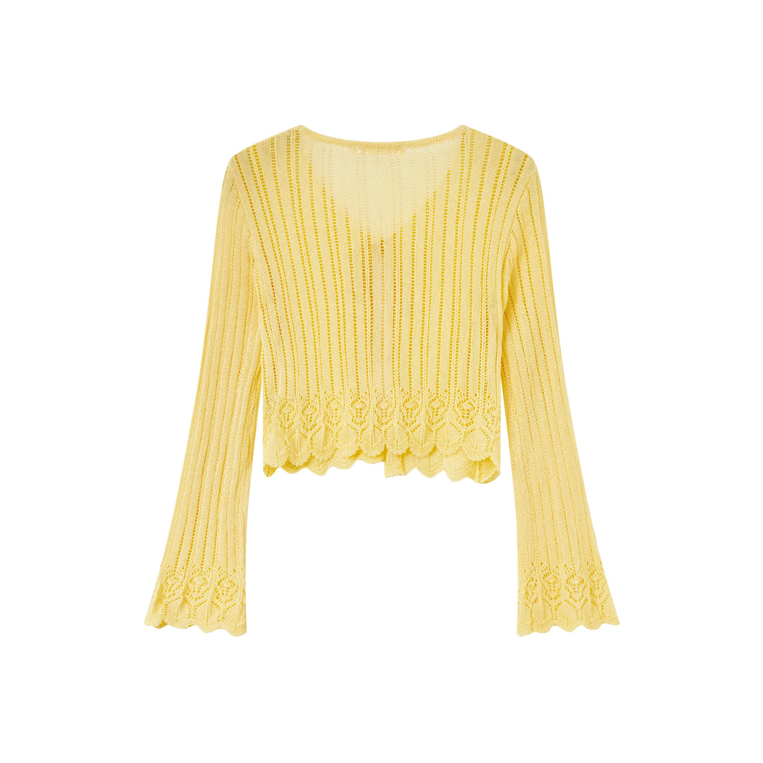 An image of a   OW83US6 Knit Cardigan by  Mirra Masa