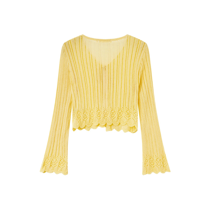 An image of a   OW83US6 Knit Cardigan by  Mirra Masa
