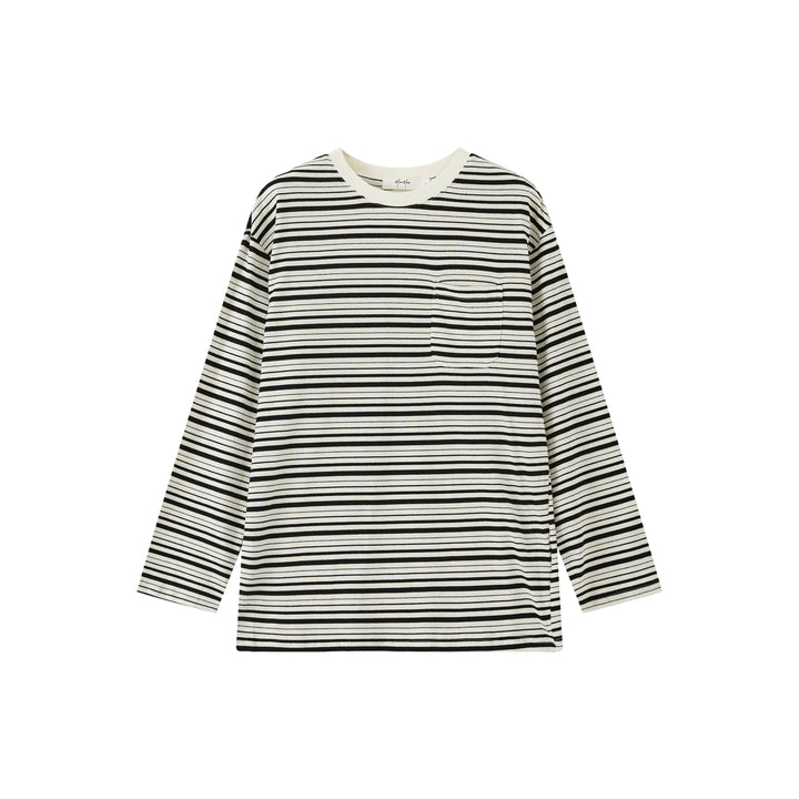An image of a  Black-Stripes-One-size OW85RS6 Stripe Long-Sleeve by  Mirra Masa