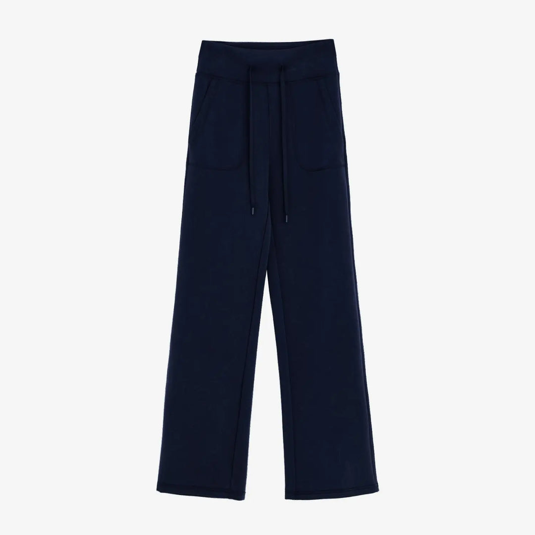 An image of a  Dark Blue / Extra Large PT43YS6 Soft-Touch High-Rise Pants by  Mirra Masa