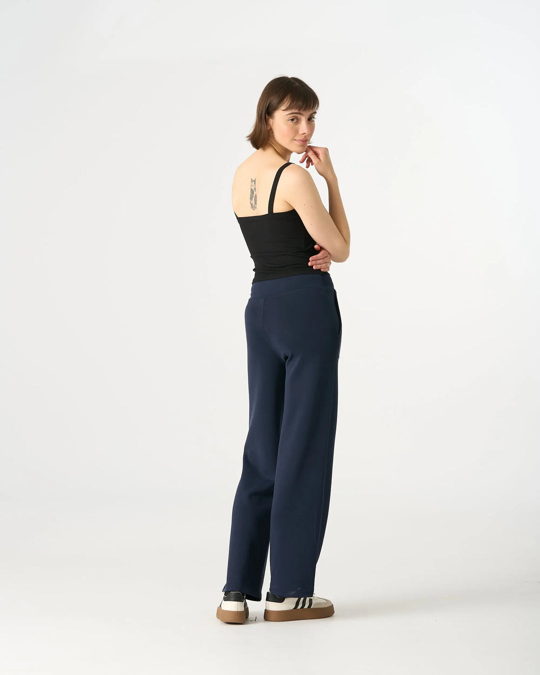 An image of a   PT43YS6 Soft-Touch High-Rise Pants by  Mirra Masa