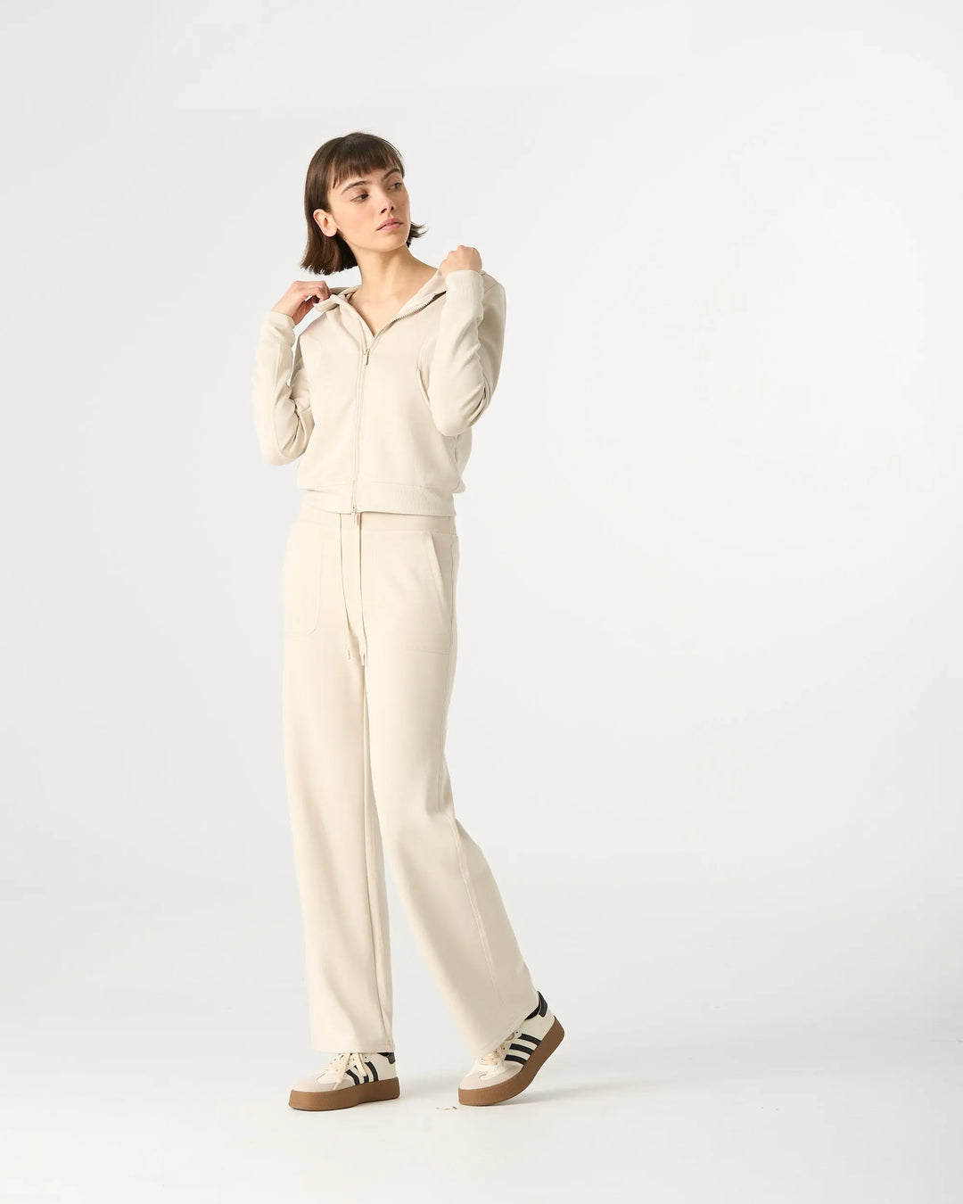 An image of a   PT43YS6 Soft-Touch High-Rise Pants by  Mirra Masa
