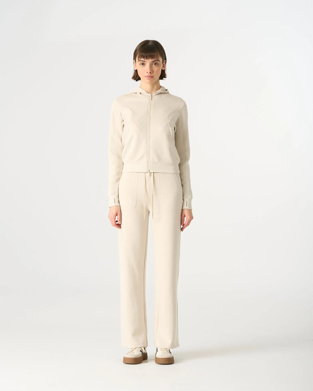 An image of a   PT43YS6 Soft-Touch High-Rise Pants by  Mirra Masa