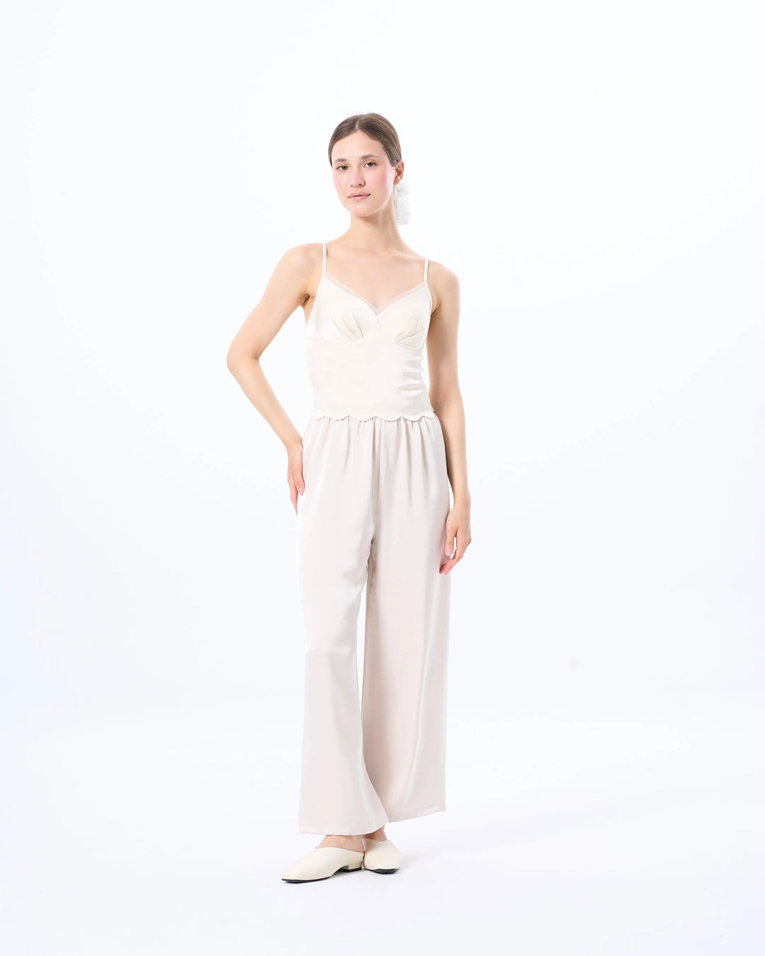 An image of a  Beige / Large PTK75M6 Pants by  Mirra Masa