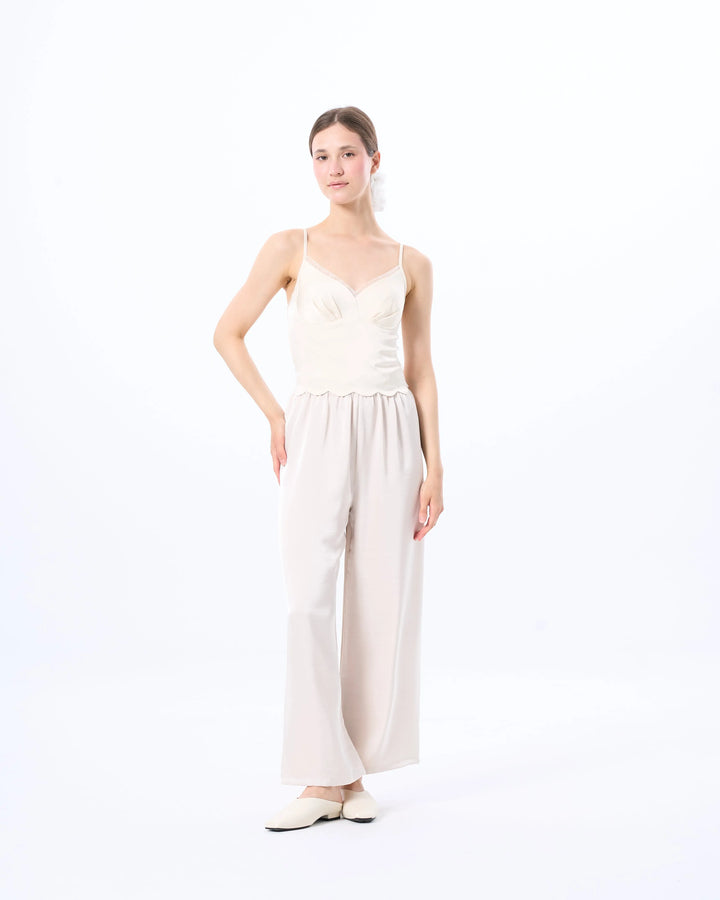 An image of a  Beige / Large PTK75M6 Pants by  Mirra Masa