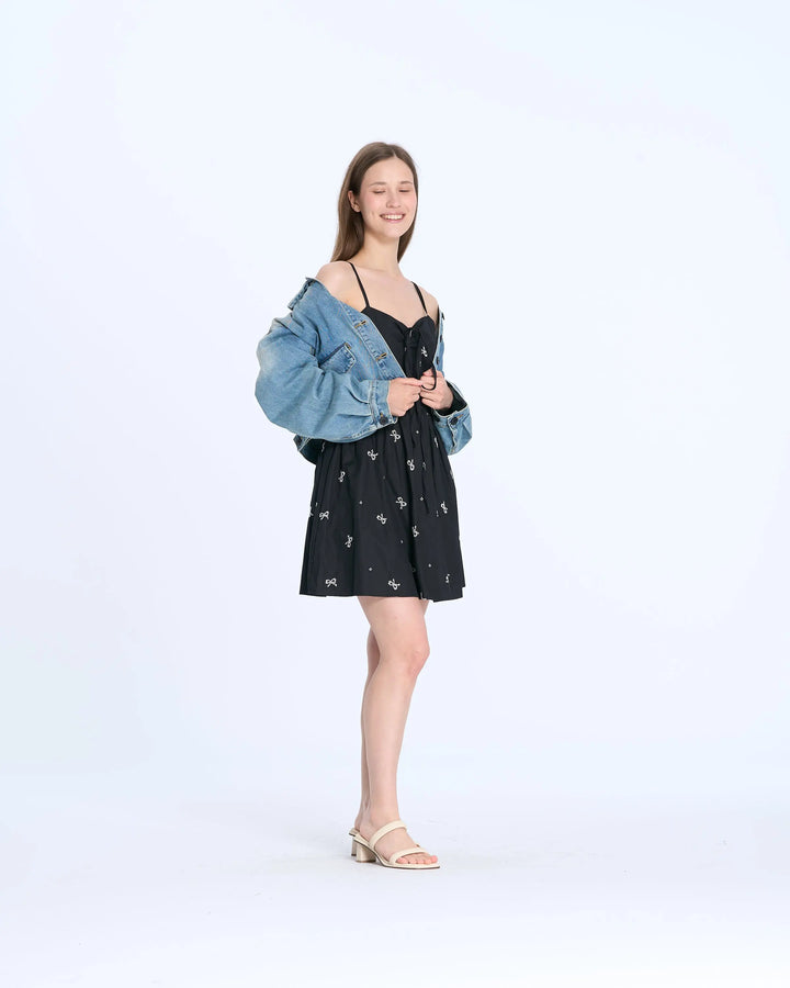 An image of a   S0386 Cropped Denim Jacket by  Mirra Masa