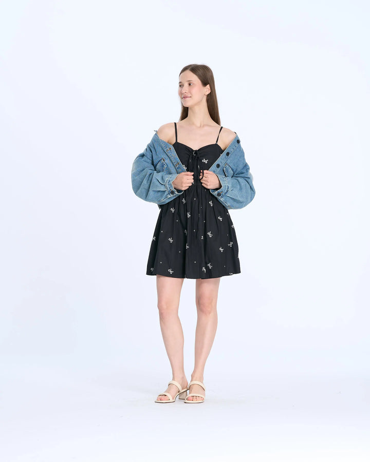 An image of a   S0386 Cropped Denim Jacket by  Mirra Masa