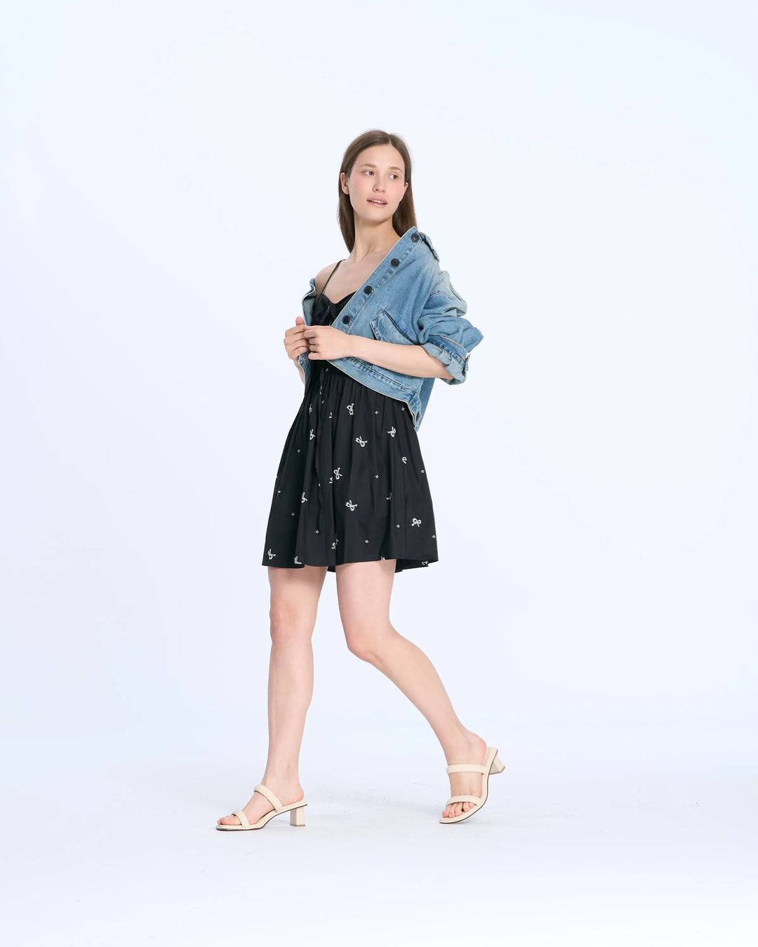 An image of a   S0386 Cropped Denim Jacket by  Mirra Masa