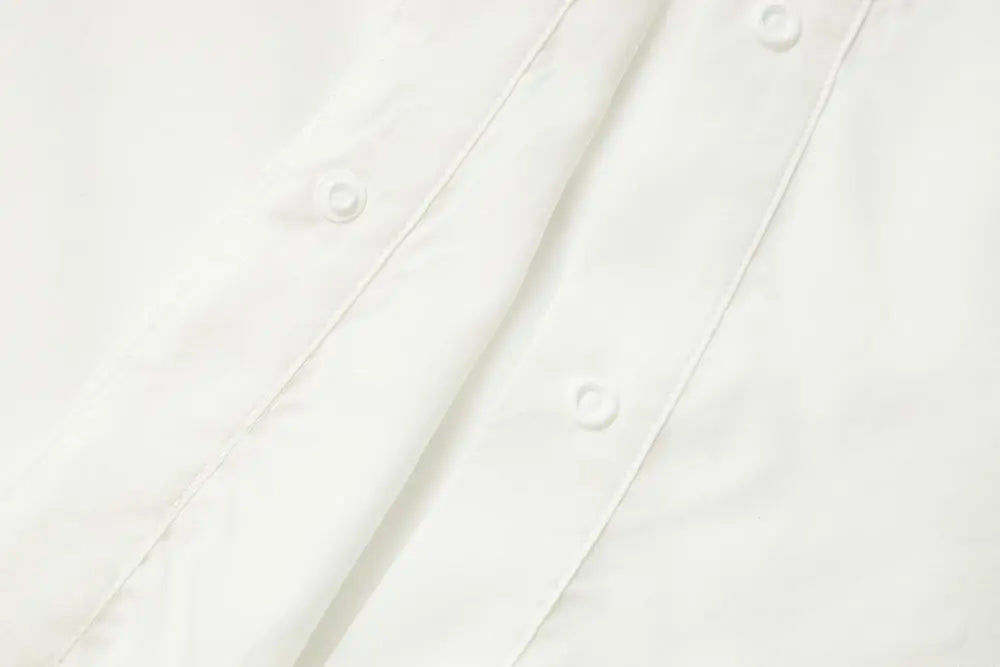 An image of a   S11309 Ruffle Placket Tencel Shirt by  Mirra Masa