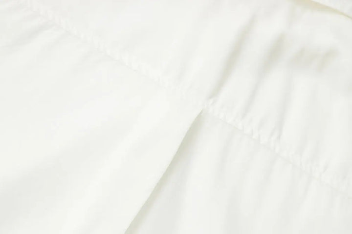 An image of a   S11309 Ruffle Placket Tencel Shirt by  Mirra Masa