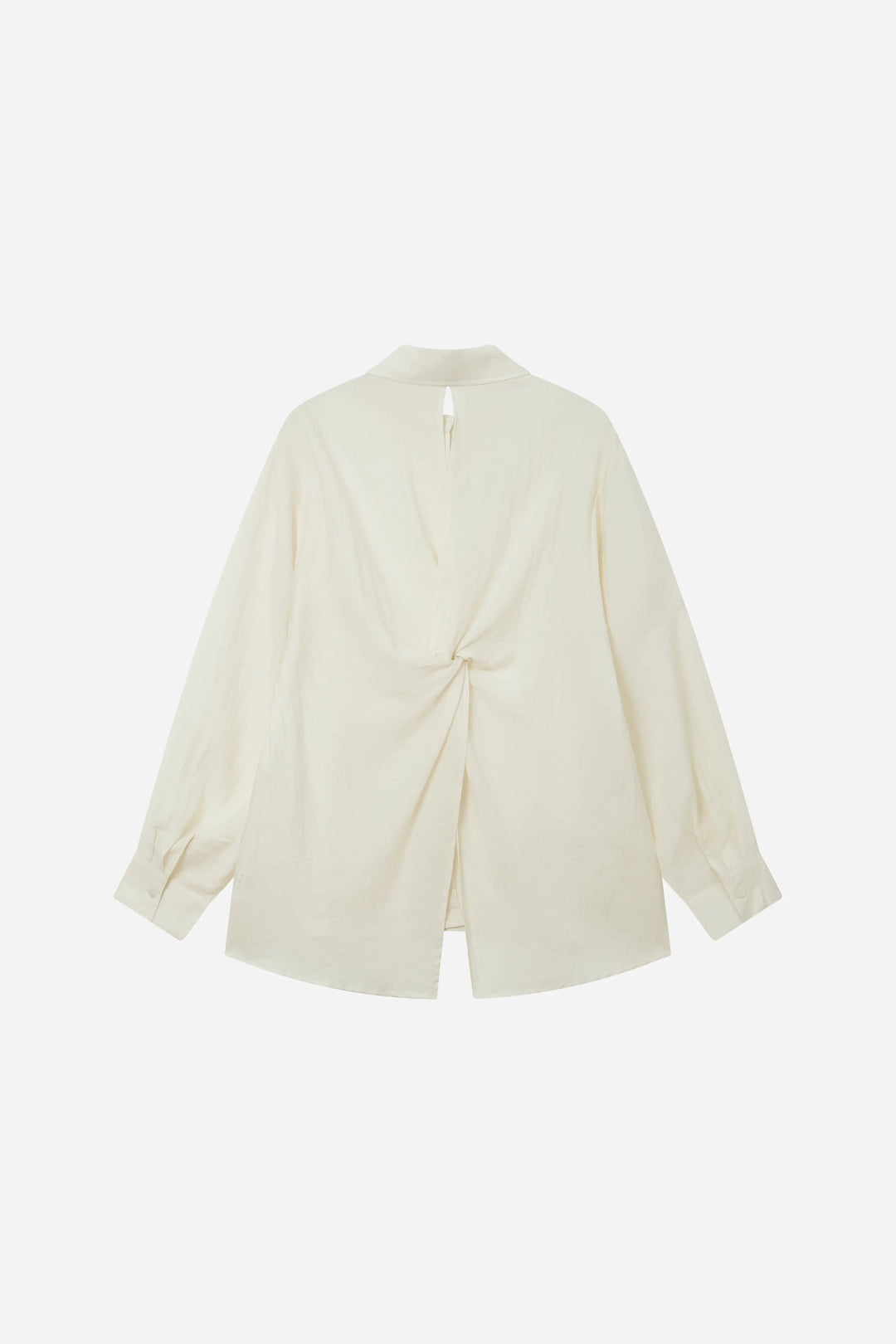 An image of a   S11875 Split Back Lyocell Linen Shirt by  Mirra Masa