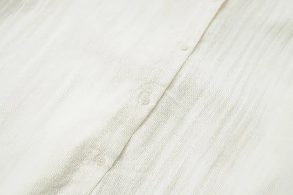 An image of a   S11875 Split Back Lyocell Linen Shirt by  Mirra Masa