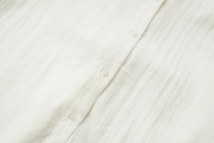 An image of a   S11875 Split Back Lyocell Linen Shirt by  Mirra Masa