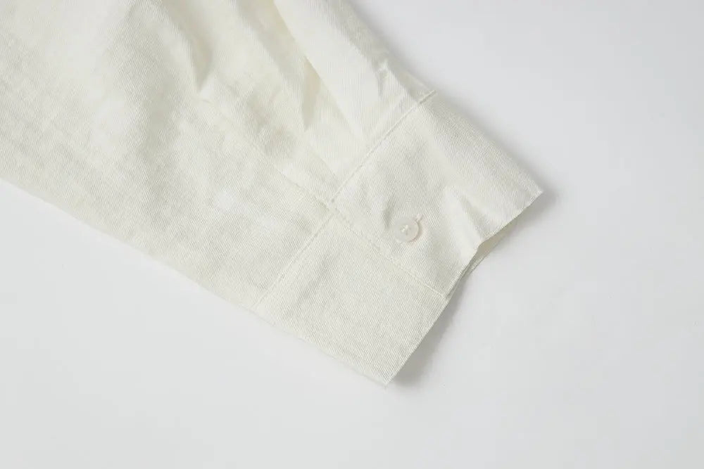 An image of a   S11875 Split Back Lyocell Linen Shirt by  Mirra Masa