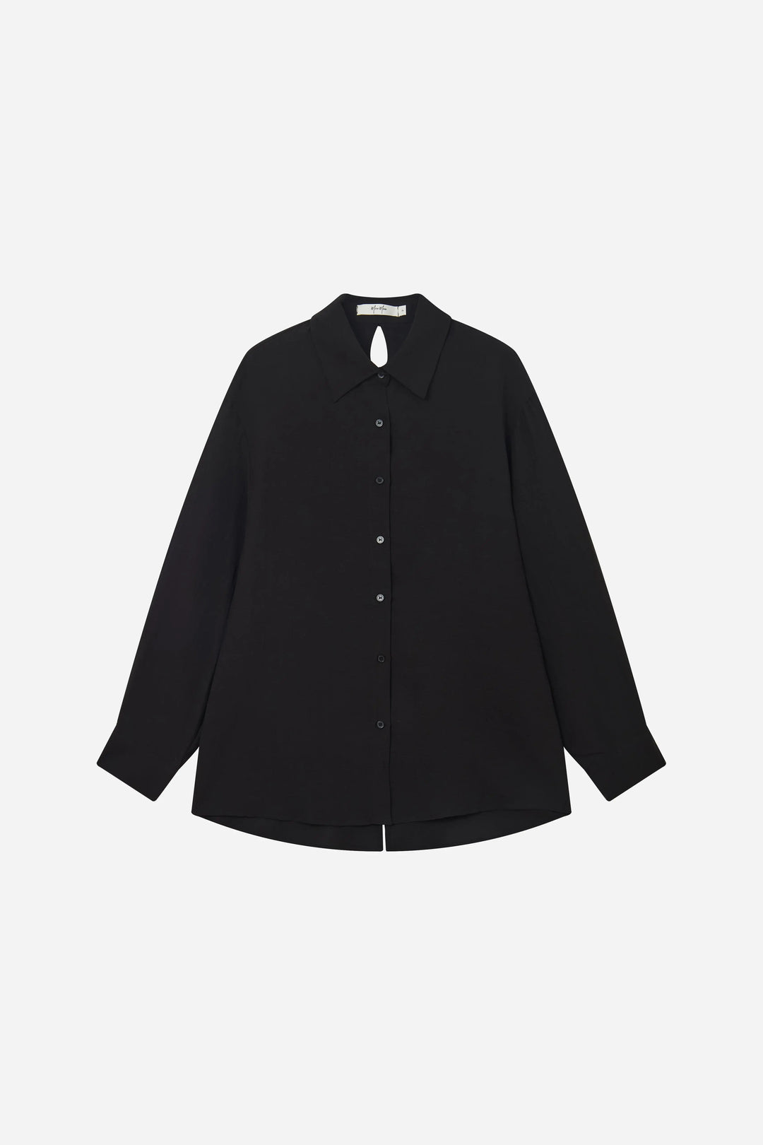 An image of a   S11875 Split Back Lyocell Linen Shirt by  Mirra Masa