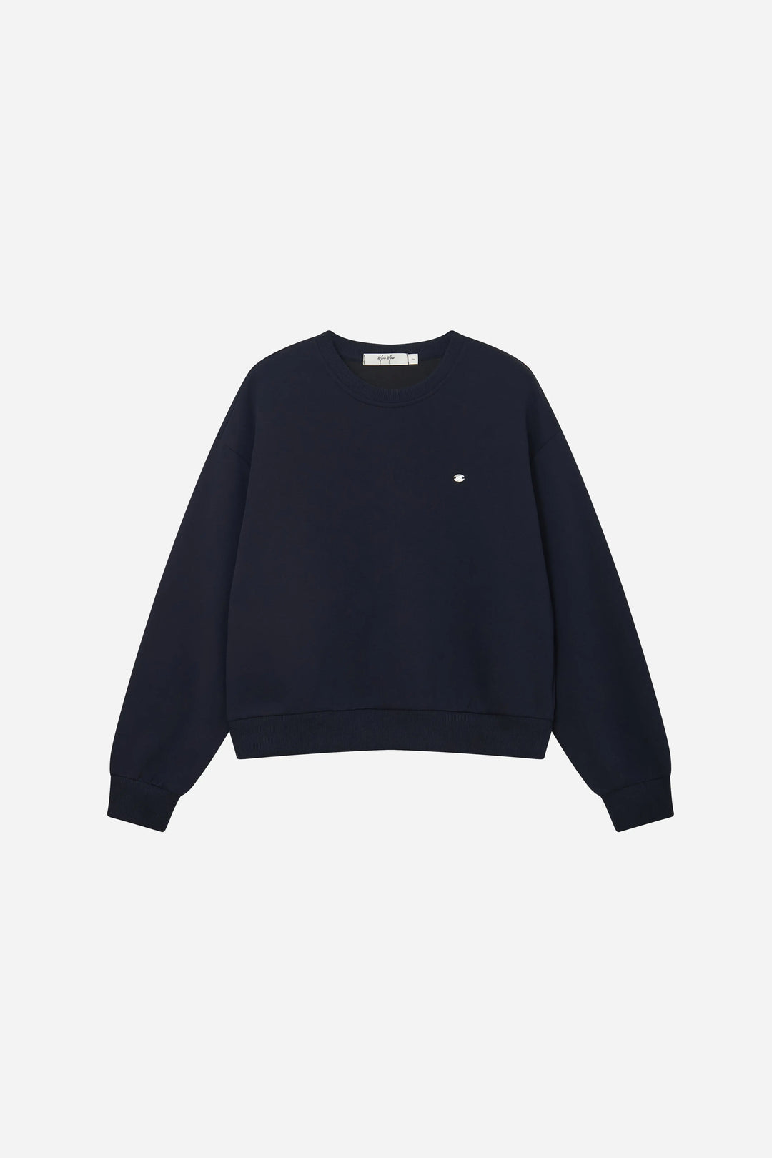 An image of a   S11925 Classic Cotton Blend Crewneck by  Mirra Masa