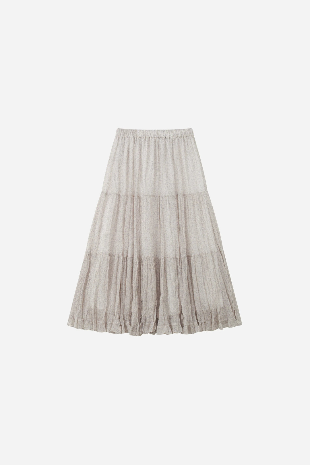 An image of a   S20452 Tiered Floral Midi Skirt by  Mirra Masa