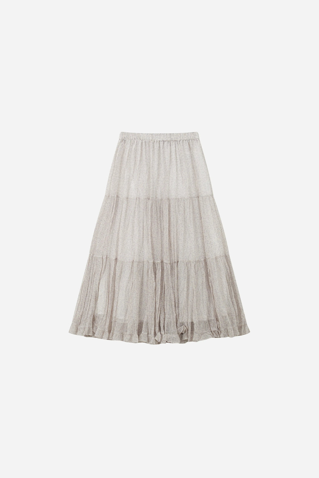An image of a   S20452 Tiered Floral Midi Skirt by  Mirra Masa