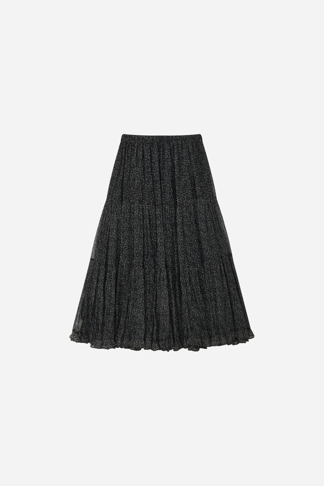An image of a   S20452 Tiered Floral Midi Skirt by  Mirra Masa