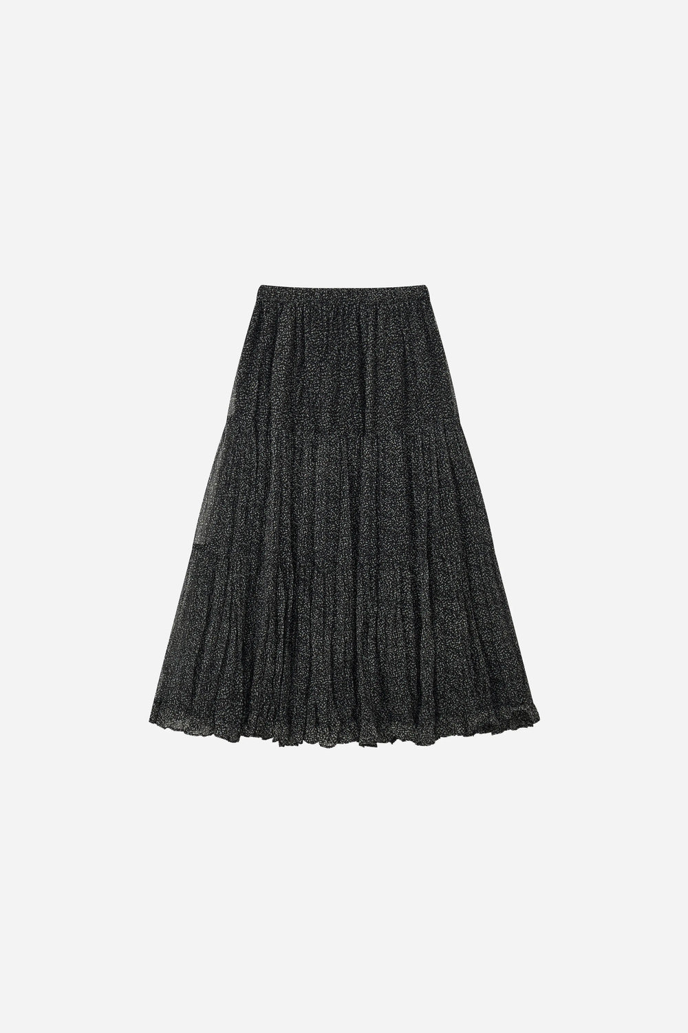 An image of a   S20452 Tiered Floral Midi Skirt by  Mirra Masa