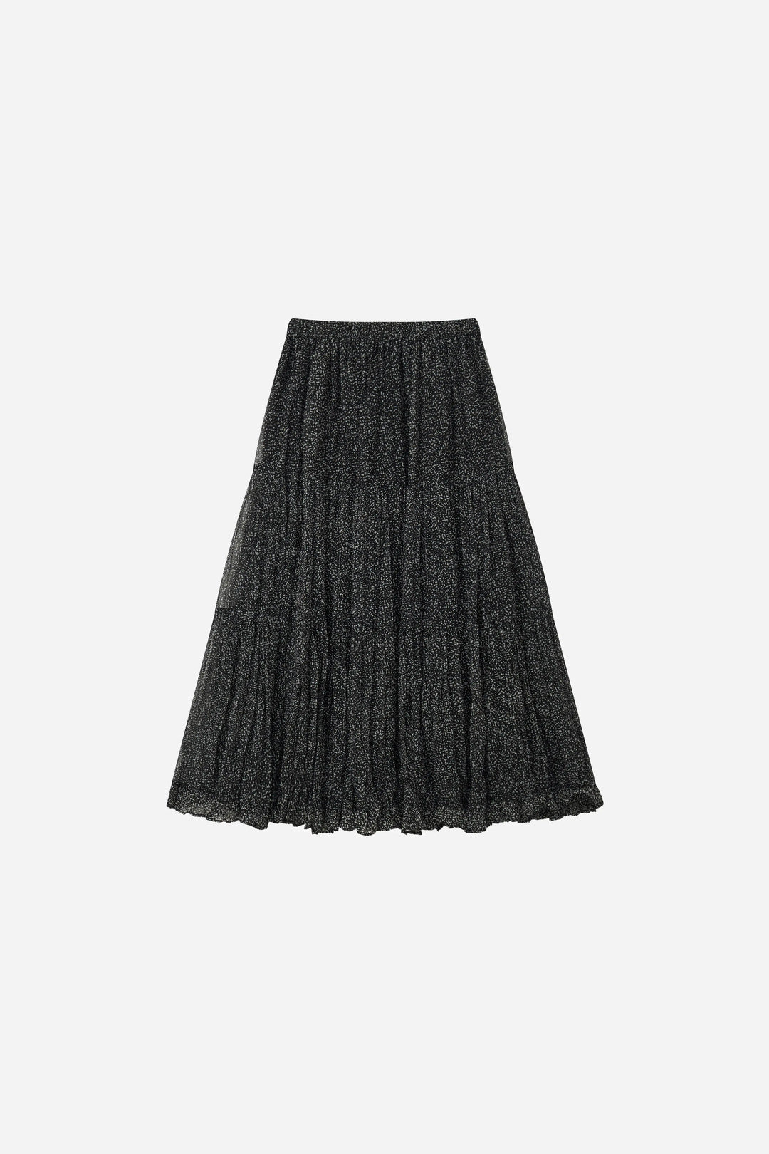 An image of a   S20452 Tiered Floral Midi Skirt by  Mirra Masa