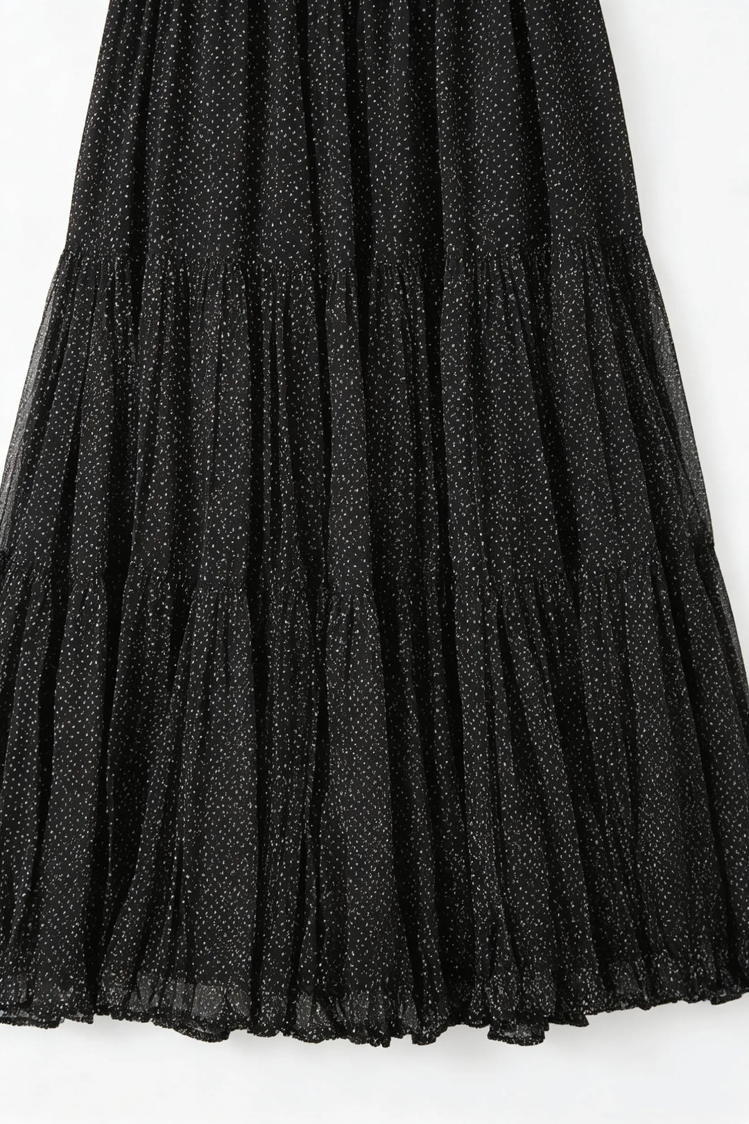 An image of a   S20452 Tiered Floral Midi Skirt by  Mirra Masa
