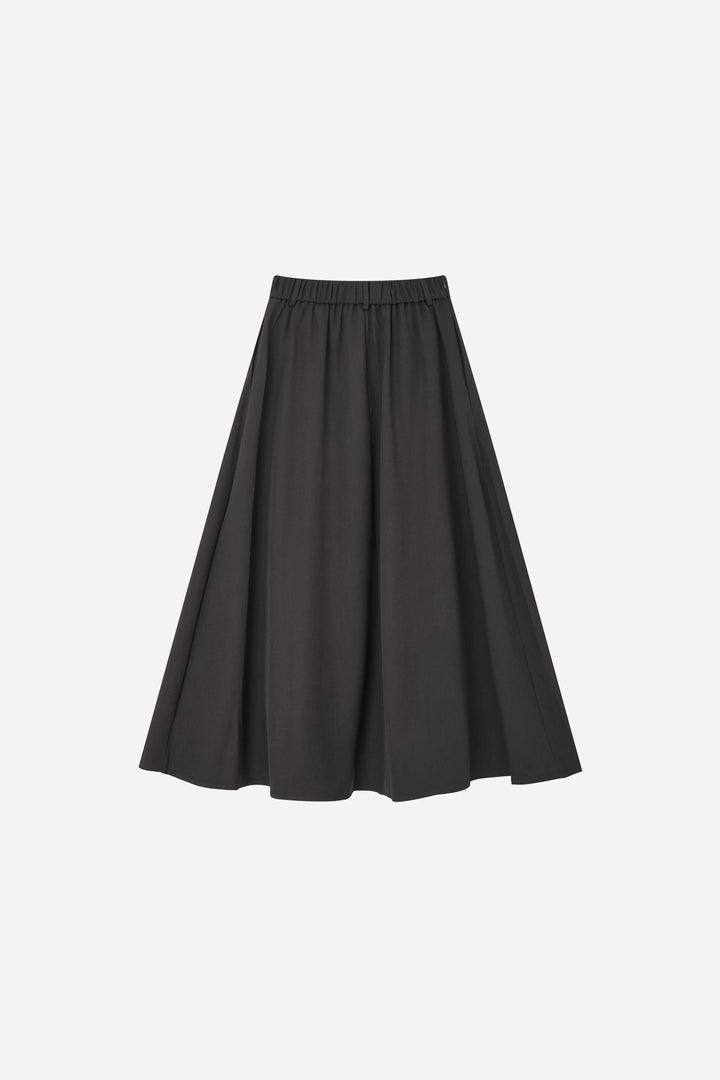 An image of a   S20857 Pleated Maxi Skirt by  Mirra Masa