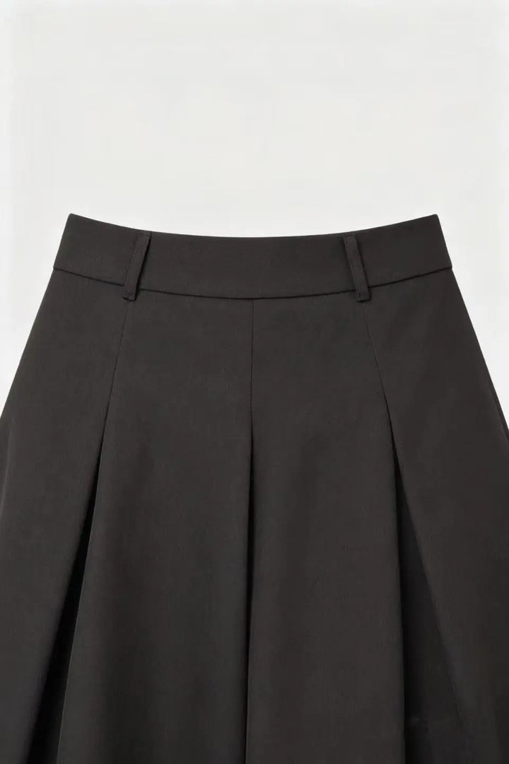 An image of a   S20857 Pleated Maxi Skirt by  Mirra Masa