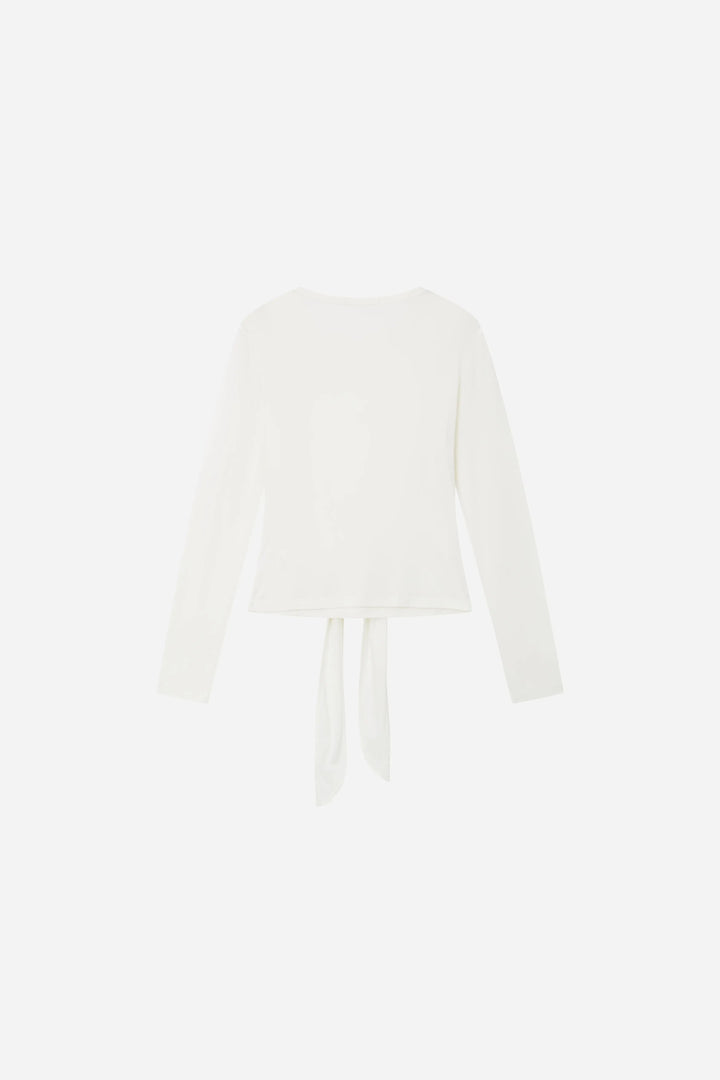 An image of a   S21147 Tie-Front Layered Top by  Mirra Masa