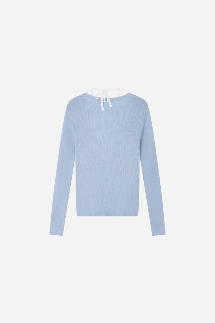 An image of a   S21304 Layered V-Neck Cardigan by  Mirra Masa