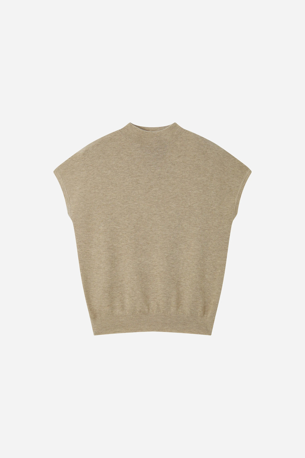 An image of a   S21389 Silk Blend Mock Neck Knit by  Mirra Masa