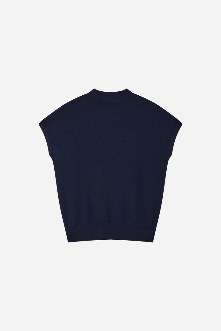 An image of a   S21389 Silk Blend Mock Neck Knit by  Mirra Masa