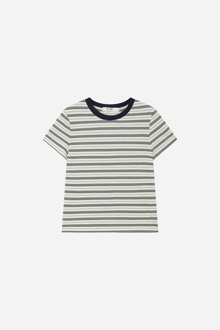 An image of a   S21461 Striped Ringer Tee by  Mirra Masa