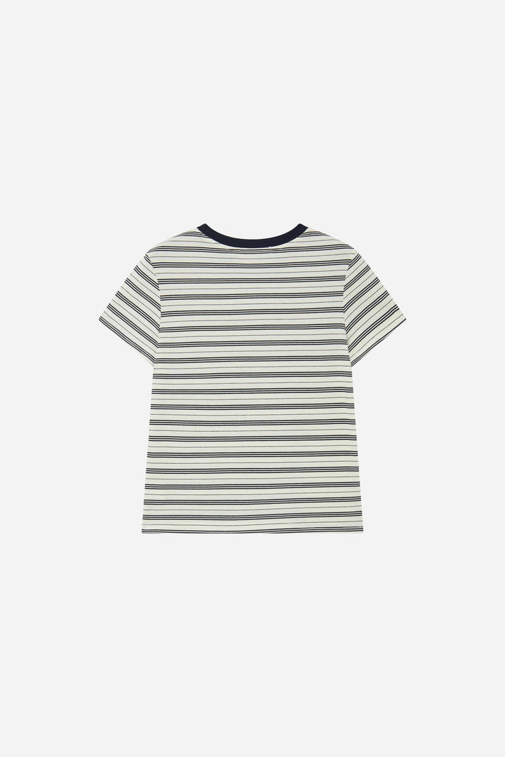 An image of a   S21461 Striped Ringer Tee by  Mirra Masa