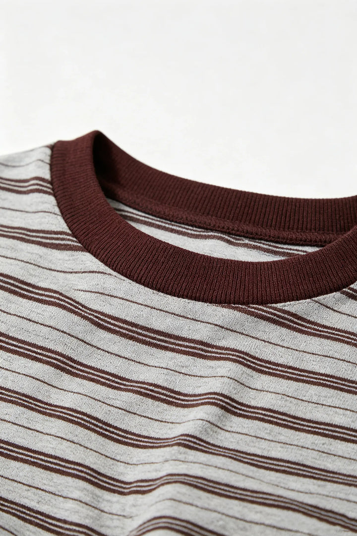 An image of a   S21461 Striped Ringer Tee by  Mirra Masa