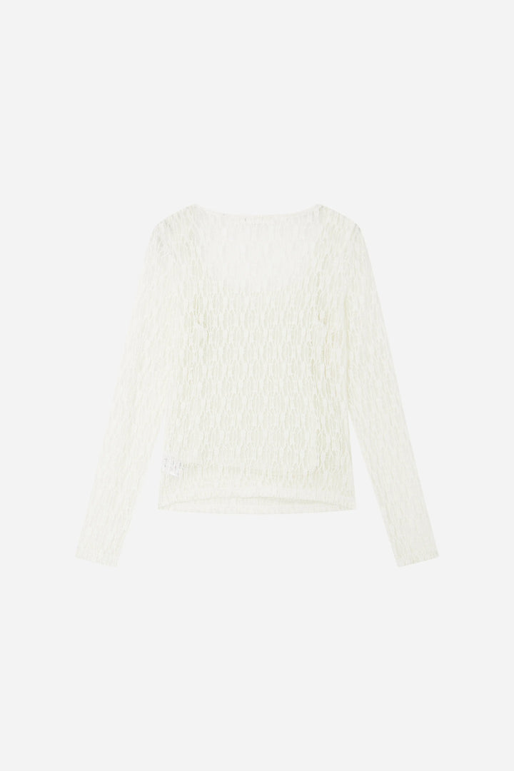 An image of a   S21482OL Lace Wrap Top by  Mirra Masa