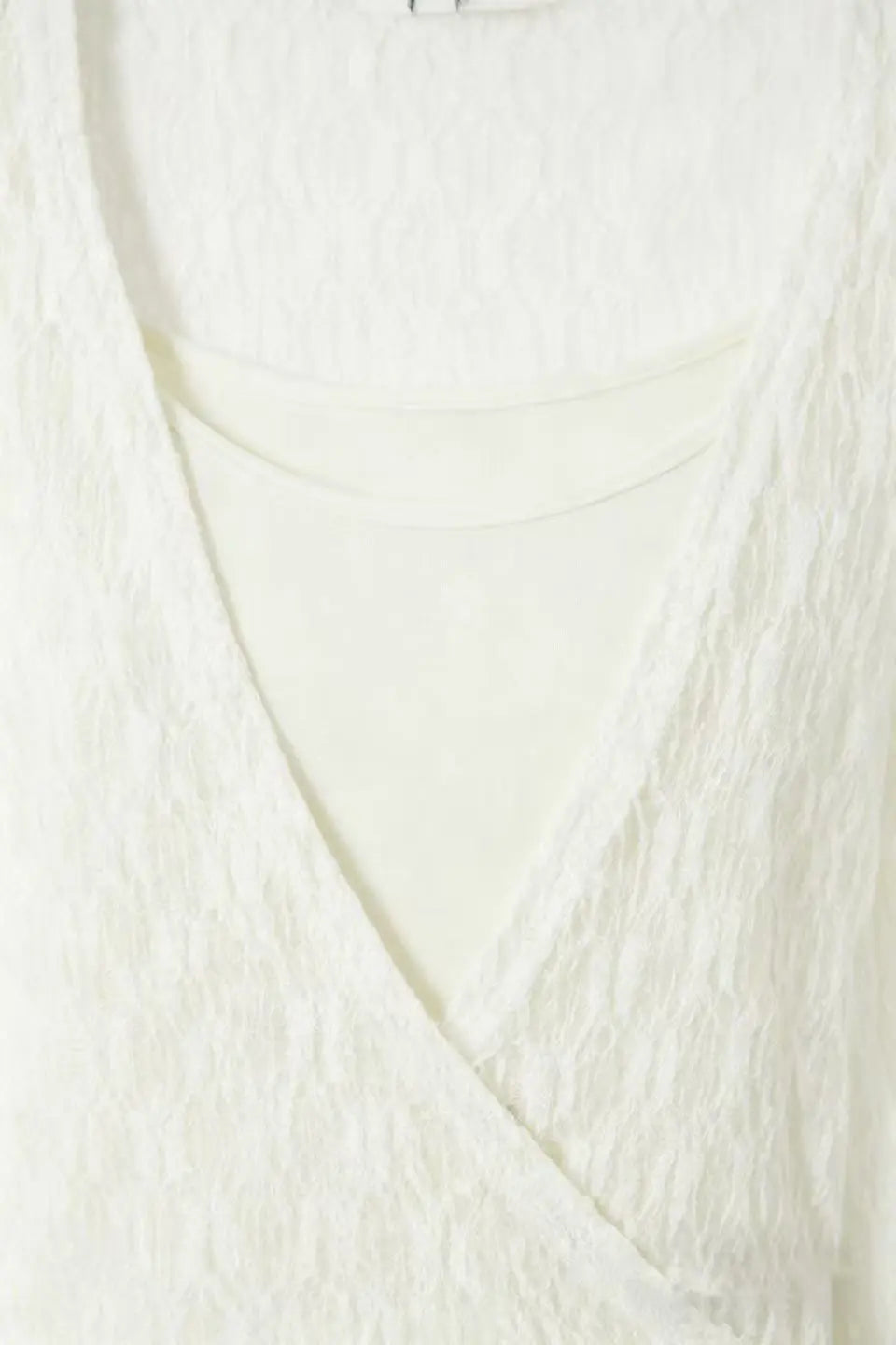 An image of a   S21482OL Lace Wrap Top by  Mirra Masa