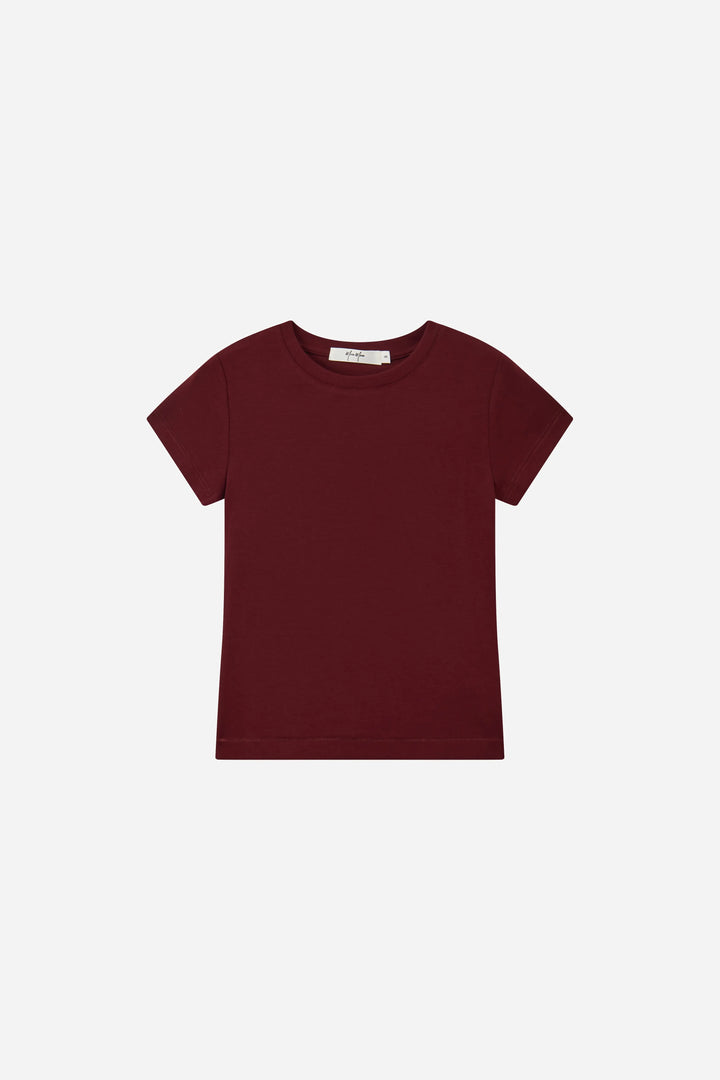 An image of a   S21545 Fitted Cap Sleeve Tee by  Mirra Masa